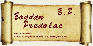 Bogdan Predolac vizit kartica